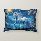 ホワイトユニコーンファンタジー満月 アクセントクッション (裏面)