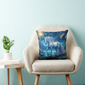 ホワイトユニコーンファンタジー満月 クッション (椅子)