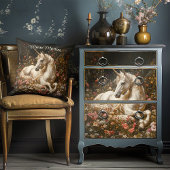 ホワイトユニコーンフローラおとぎ話メドウファンタジーアート 薄葉紙