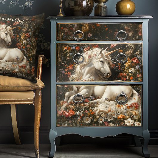 ホワイトユニコーンフローラメドウファンタジーアートフェアユタレ 薄葉紙