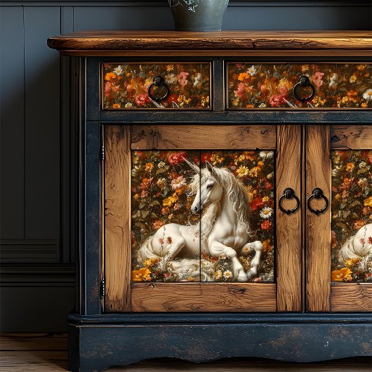 ホワイトユニコーンフローラメドウファンタジーアートフェアユタレ 薄葉紙