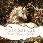 ホワイトユニコーンフローラメドウファンタジーアートフェアユタレ 薄葉紙