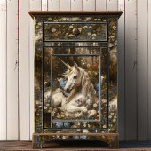 ホワイトユニコーンブルーバタフライメドウフローラファンタジー 薄葉紙