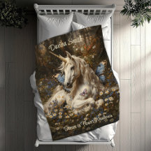 ホワイトユニコーンブルーバタフライメドウフローラ