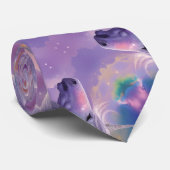ホワイトユニコーン威厳のあるレインボーグリッターキラキラ ネクタイ (ロール)