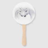 ホワイトユニコーン愛のカップル ハンドファン (裏面)