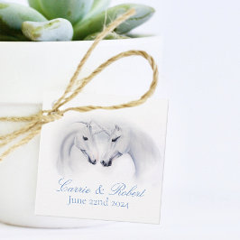 ホワイトユニコーン愛のカップル フェイバータグ