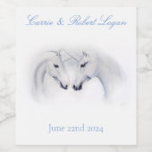 ホワイトユニコーン愛のカップル ワインラベル (シングルラベル)