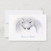 ホワイトユニコーン愛のカップル 出欠カード (裏面)