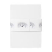 ホワイトユニコーン愛のカップル 招待状ベリーバンド (裏面例)