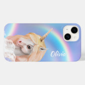 ホワイトユニコーン虹の空 Case-Mate iPhoneケース (裏面 (横))