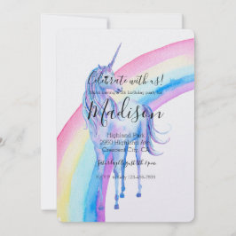 ホワイトユニコーン誕生日 招待状