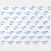 ホワイトユニコーン フリースブランケット (正面(横))