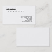 ホワイトユニークトレンディーシンプルキュート平野コンサルタント 名刺 (正面/裏面)