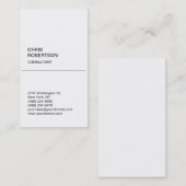 ホワイトユニークプレーンクラシックビジネスカード 名刺 (正面/裏面)