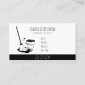 ホワイトユニーク&ブラックハウスクリーニングサービス  名刺 (正面)