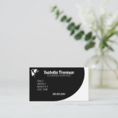 ホワイトユニーク&ブラックメイドハウスクリーニング 名刺 (スタンド正面)