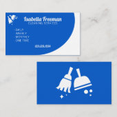 ホワイトユニーク&ブルーメイドハウスクリーニング 名刺 (正面/裏面)