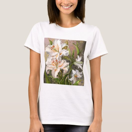 ホワイトユリTシャツ Tシャツ (正面)