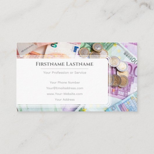 ホワイトユーエレガントロ通貨金融専門家 名刺 (裏面)