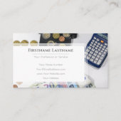 ホワイトユーエレガントロ通貨金融専門家 名刺 (裏面)