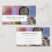 ホワイトユーエレガントロ通貨金融専門家 名刺 (正面/裏面)