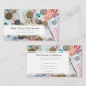 ホワイトユーエレガントロ通貨金融専門家 名刺 (正面/裏面)