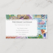 ホワイトユーエレガントロ通貨金融専門家 名刺 (裏面)