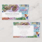 ホワイトユーエレガントロ通貨金融専門家 名刺 (正面/裏面)