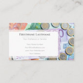 ホワイトユーエレガントロ通貨金融専門家 名刺 (裏面)