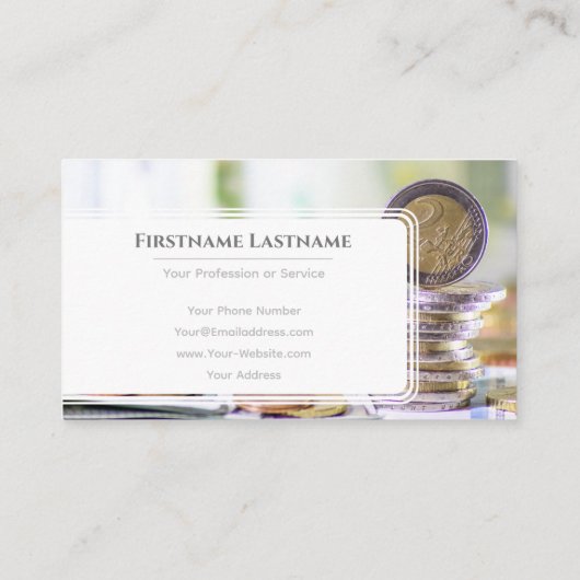 ホワイトユーエレガントロ通貨金融専門家 名刺 (裏面)