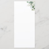 ホワイトユーカリフローラサマー結婚自然 メニュー (裏面)