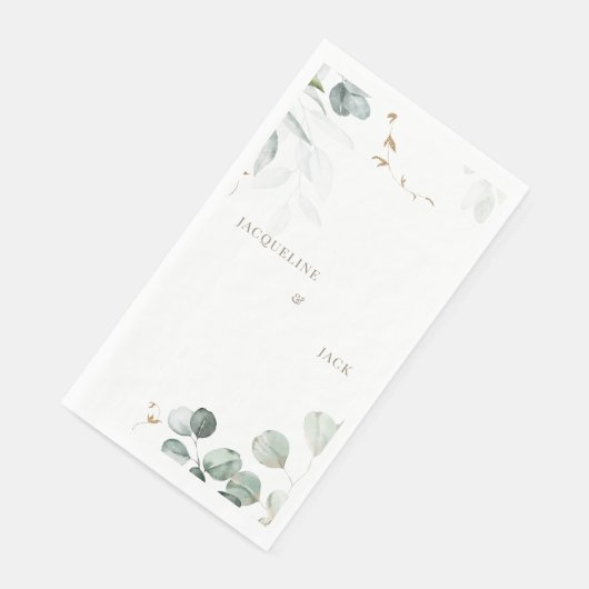 ホワイトユーカリプトゥスエレガンスパーソナライズされた結婚ズ (コーナー)