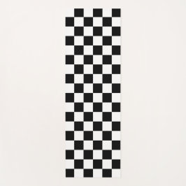 ホワイトヨガマット（黒四角アクセント付） ヨガマット