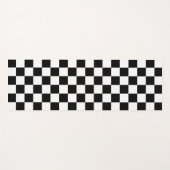 ホワイトヨガマット(黒四角アクセント付) ヨガマット (正面(横))