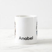 ホワイトライオンと女性 コーヒーマグカップ (中央)
