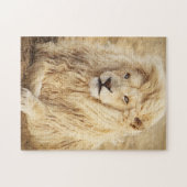 ホワイトライオンフォトポートレート ジグソーパズル (横)