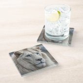 ホワイトライオン ガラスコースター (アングル)