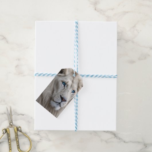 ホワイトライオン ギフトタグ (より糸付き)