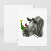 ホワイトライオン - ホリデーカード (正面/裏面)