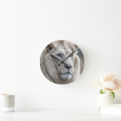 ホワイトライオン ラウンド壁時計 (ホーム)