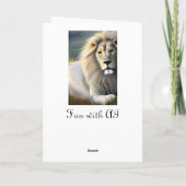 ホワイトライオ威厳のあるンエーテル芸術 |の考えお客様 カード (裏面)