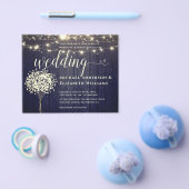 ホワイトライトストリング&ナチュラ素朴ル木材結婚ズ チラシ (シングル)