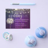 ホワイトライトストリング&ナチュラ素朴ル木材結婚ズ チラシ (シングル)