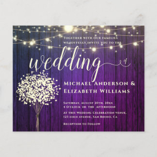 ホワイトライトストリング&ナチュラ素朴ル木材結婚ズ チラシ