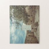 ホワイトライトハウスとオリーブツリー ジグソーパズル (縦)