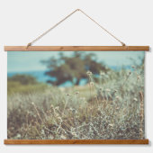 ホワイトライトハウスとオリーブツリー 吊り下げ型タペストリー (正面2)