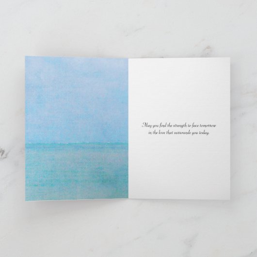 ホワイトライトハウスアンドセーリングボート悔やみや弔慰 カード (内部)