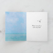 ホワイトライトハウスアンドセーリングボート悔やみや弔慰 カード (内部)