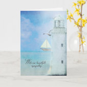 ホワイトライトハウス悔やみや弔慰 カード (黄色い花)